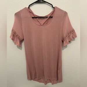 Moral Fiber Dusty Pink Short Sleeve Top